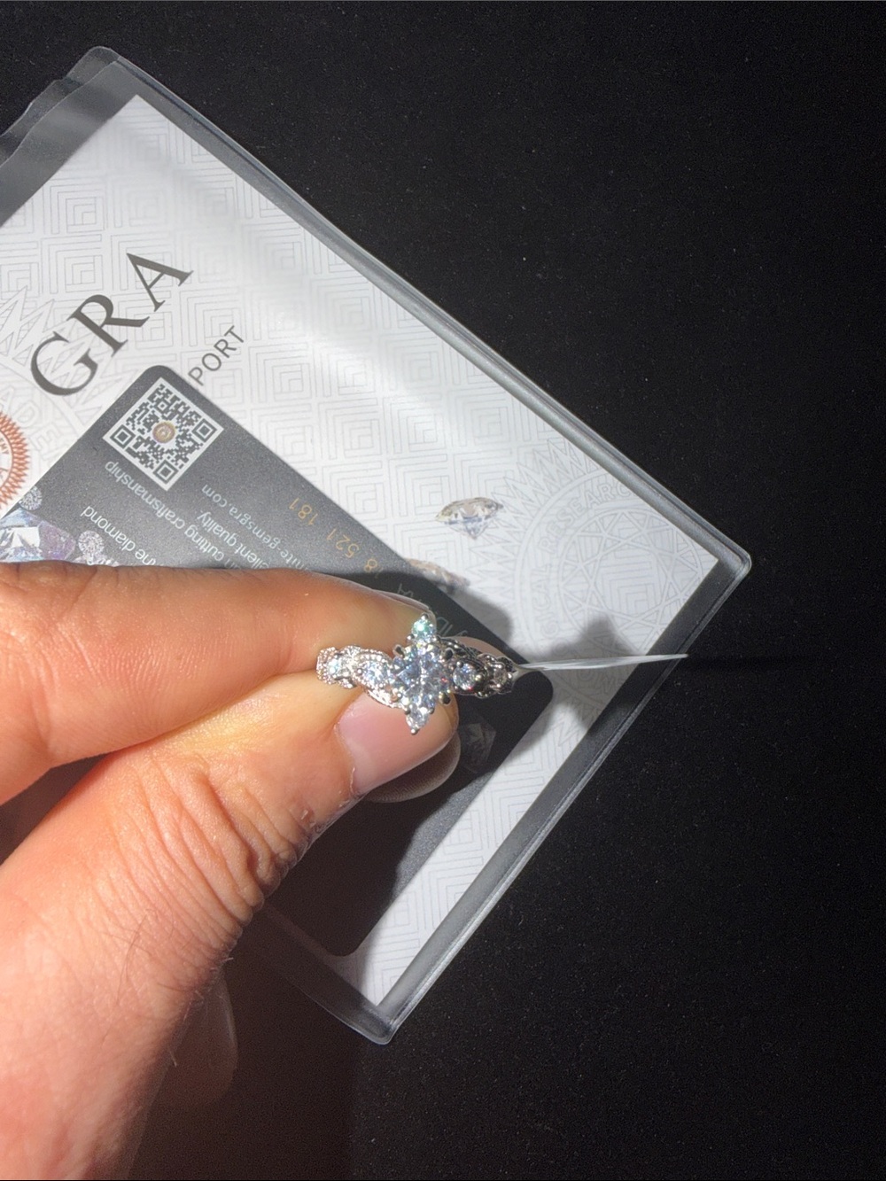 Silver Crystal Accent Ring - Silver Color size 9